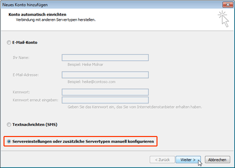 Outlook 2010 einrichten
