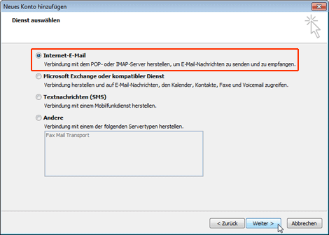 Outlook 2010 einrichten